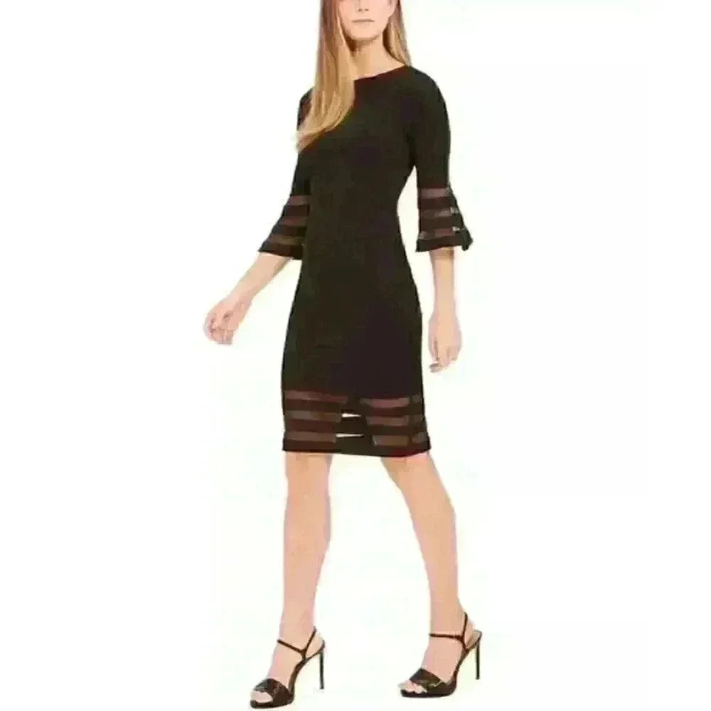 NEW Calvin Klein Women's 14 Illusion-Trim Sheath Dress NWT $89.98 - Picture 3 of 4